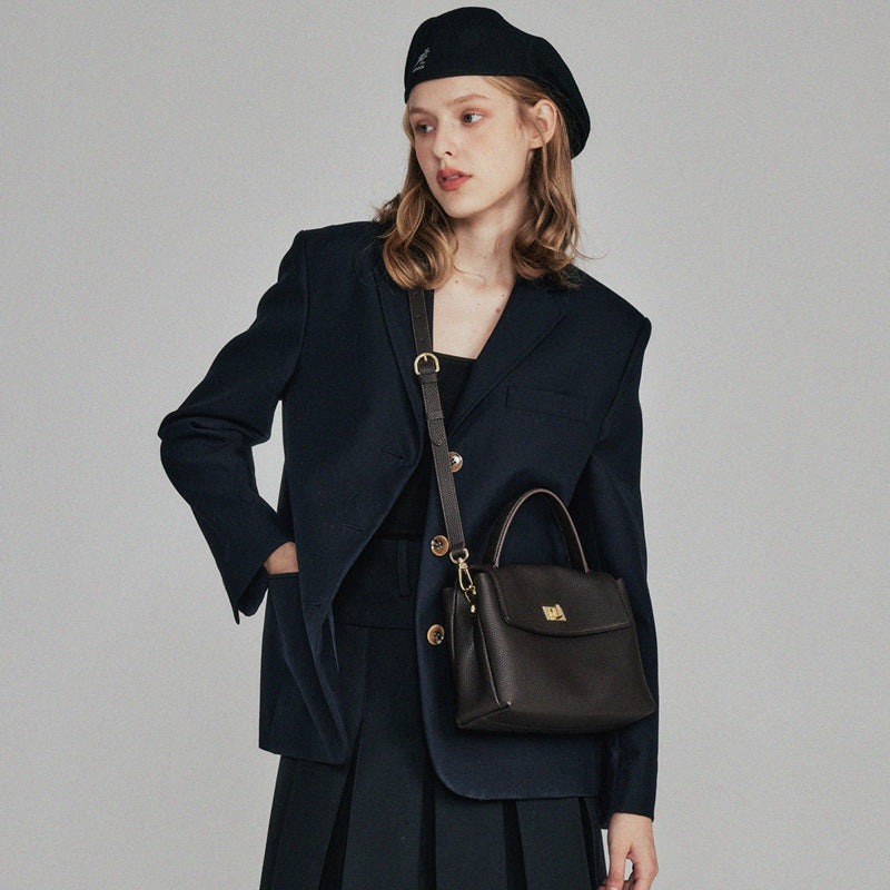 Togo Leather Square Bag Women Handbag