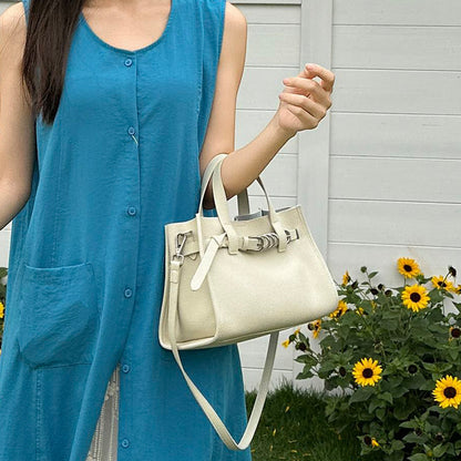 Togo Leather Tote Bag Minimalist Handbag Crossbody Bag