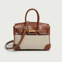 Load image into Gallery viewer, Inspired Birkin Bag Canvas &amp; Vegan Leather Handbags for Woman Sling Bag
