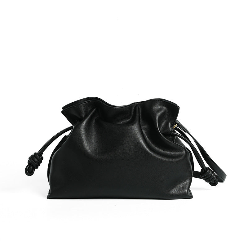 Split Leather Inspired Clutch Crossbody Bag | Caramel Dumpling Handbag