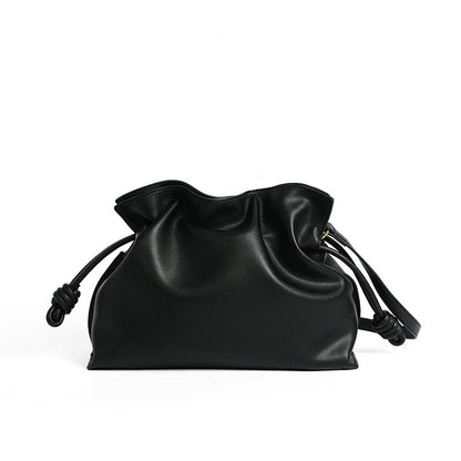 Split Leather Inspired Clutch Crossbody Bag | Caramel Dumpling Handbag