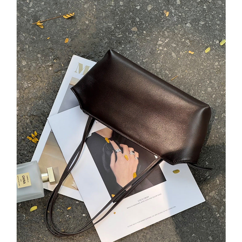 Minimalist Sheepskin Genuine Leather Shoulder Tote