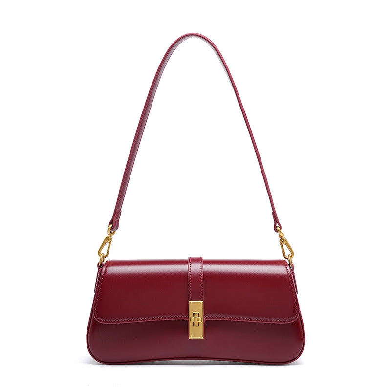 Structured Minimalist Baguette Bag | Come With 2 Straps