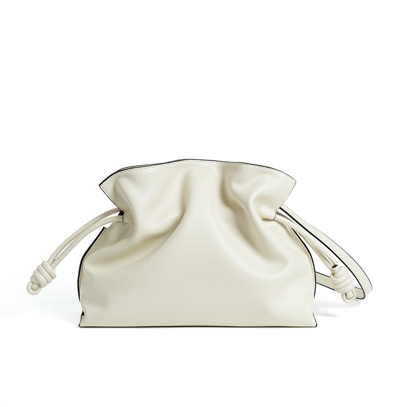 Split Leather Inspired Clutch Crossbody Bag | Caramel Dumpling Handbag