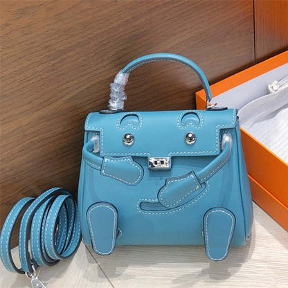 Genuine Leather Smile Inspired Kelli Doll Bag Mini Handbag