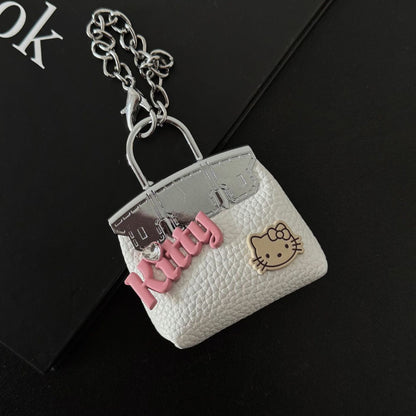 Inspired Baby Berkin Mini Bag Charm with Kitty Cat
