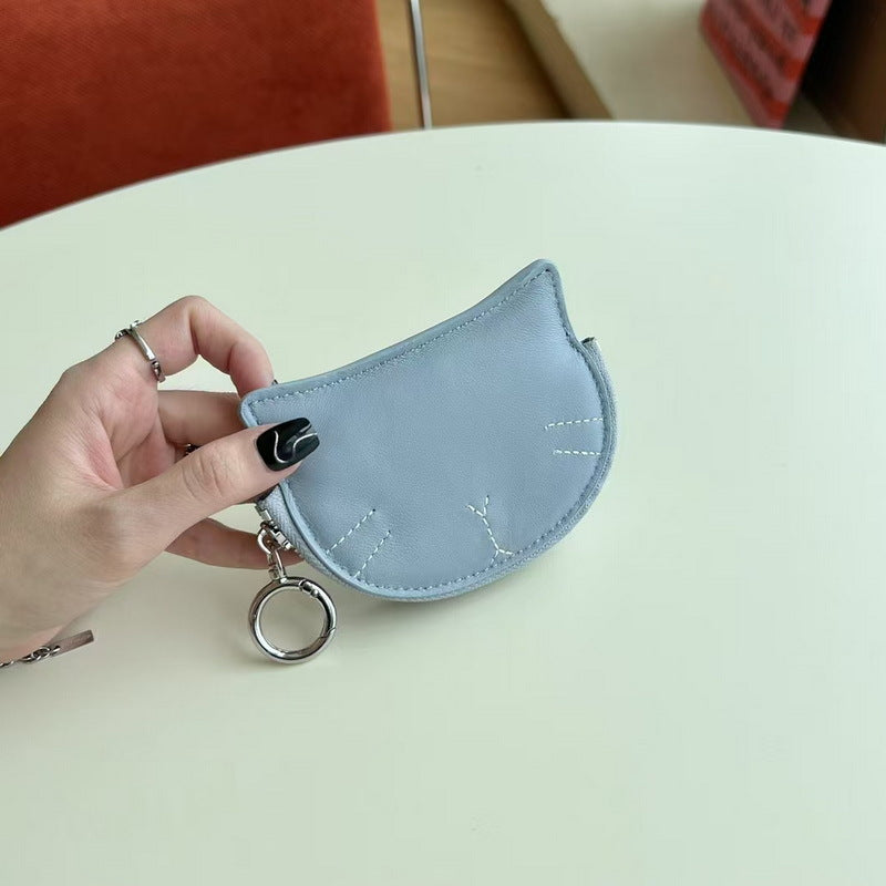 Kitty Coins Purse Lambskin Lipstick Case