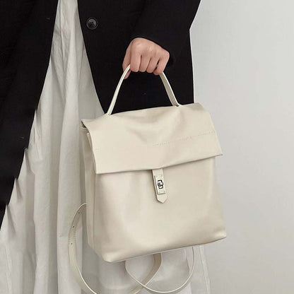 Vegetable-Tanned Cowhide Vintage Flap Backpack