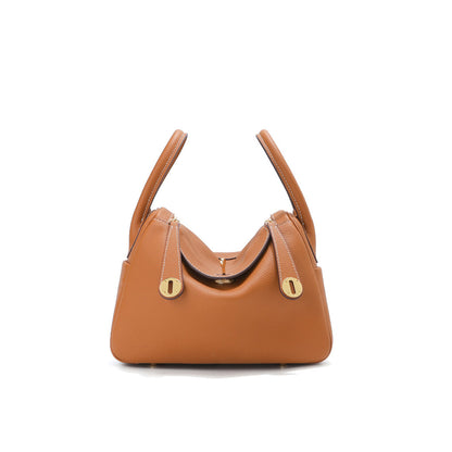 Inspired Lindi Bag Gold Hardware | Genuine Togo Leather Shoulder Bag