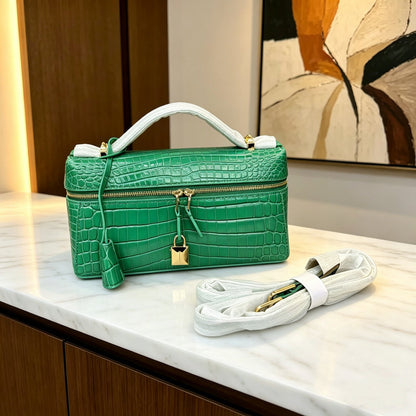Inspired LP23 Extra Handbag | Crocodile Embossed Top Grain Leather