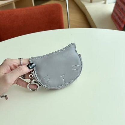Kitty Coins Purse Lambskin Lipstick Case
