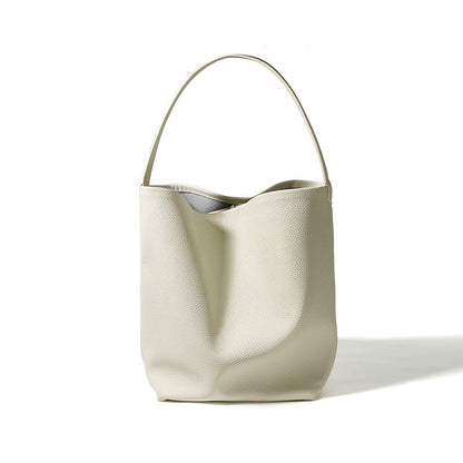 Soft Pebbled Leather Park Tote - Large Capacity Commuter Bag