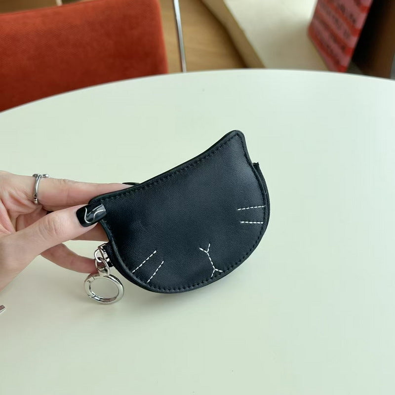 Kitty Coins Purse Lambskin Lipstick Case