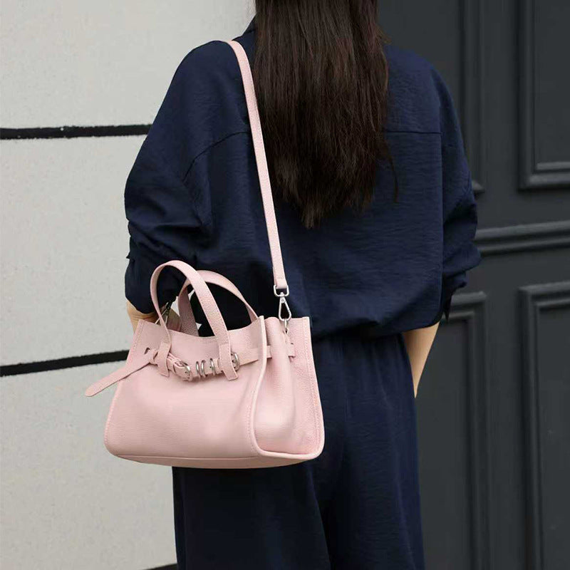 Togo Leather Tote Bag Minimalist Handbag Crossbody Bag