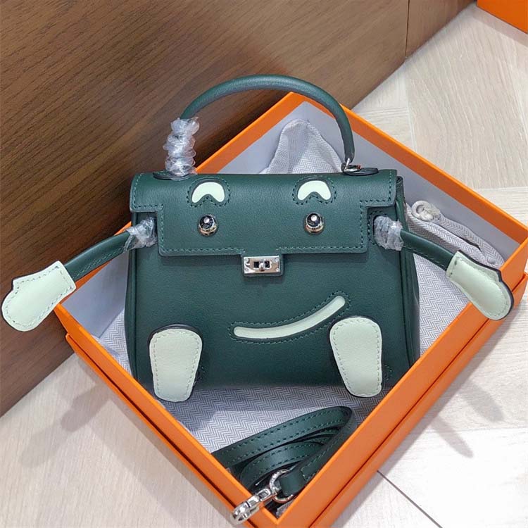 Genuine Leather Smile Inspired Kelli Doll Bag Mini Handbag