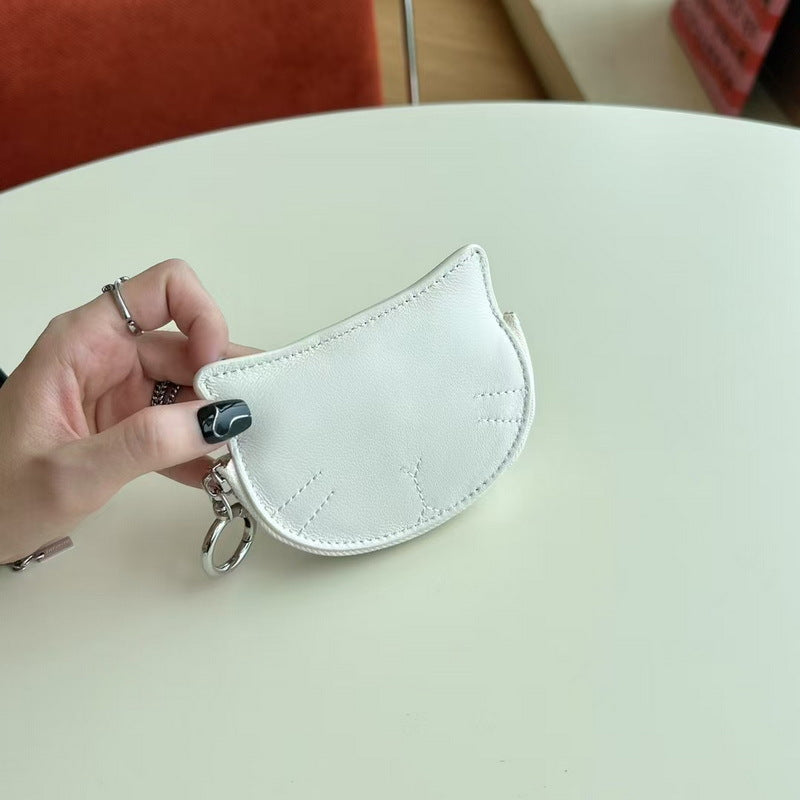 Kitty Coins Purse Lambskin Lipstick Case
