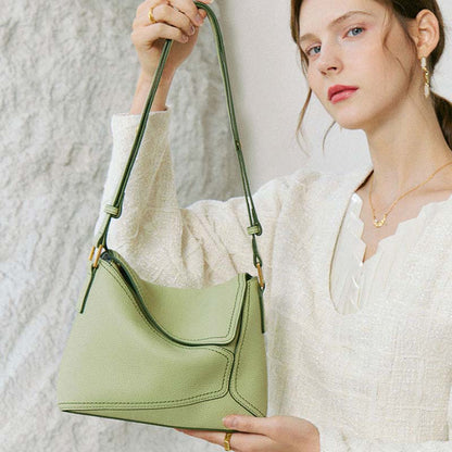 Genuine Leather Geometric Crossbody Bag for Woman