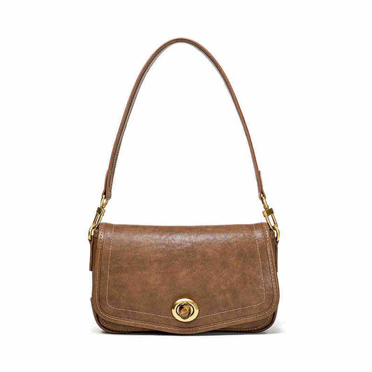 French Underarm Leather Bag Premium Square Handbag