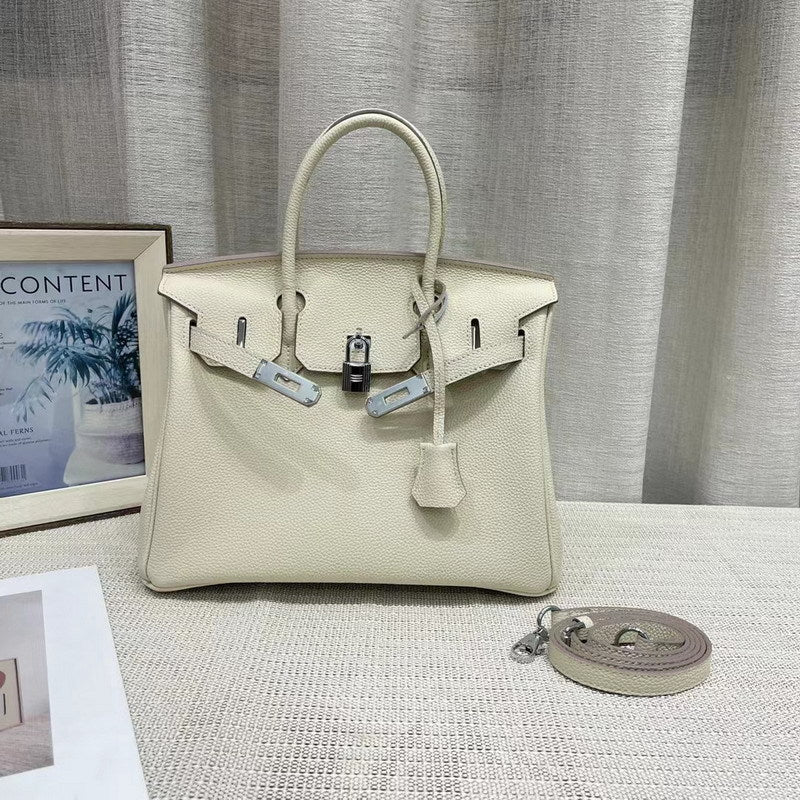 New Colors Genuine Leather Inspired Berkin Bag Silver Hardware | Automatic 20% OFF at Checkout