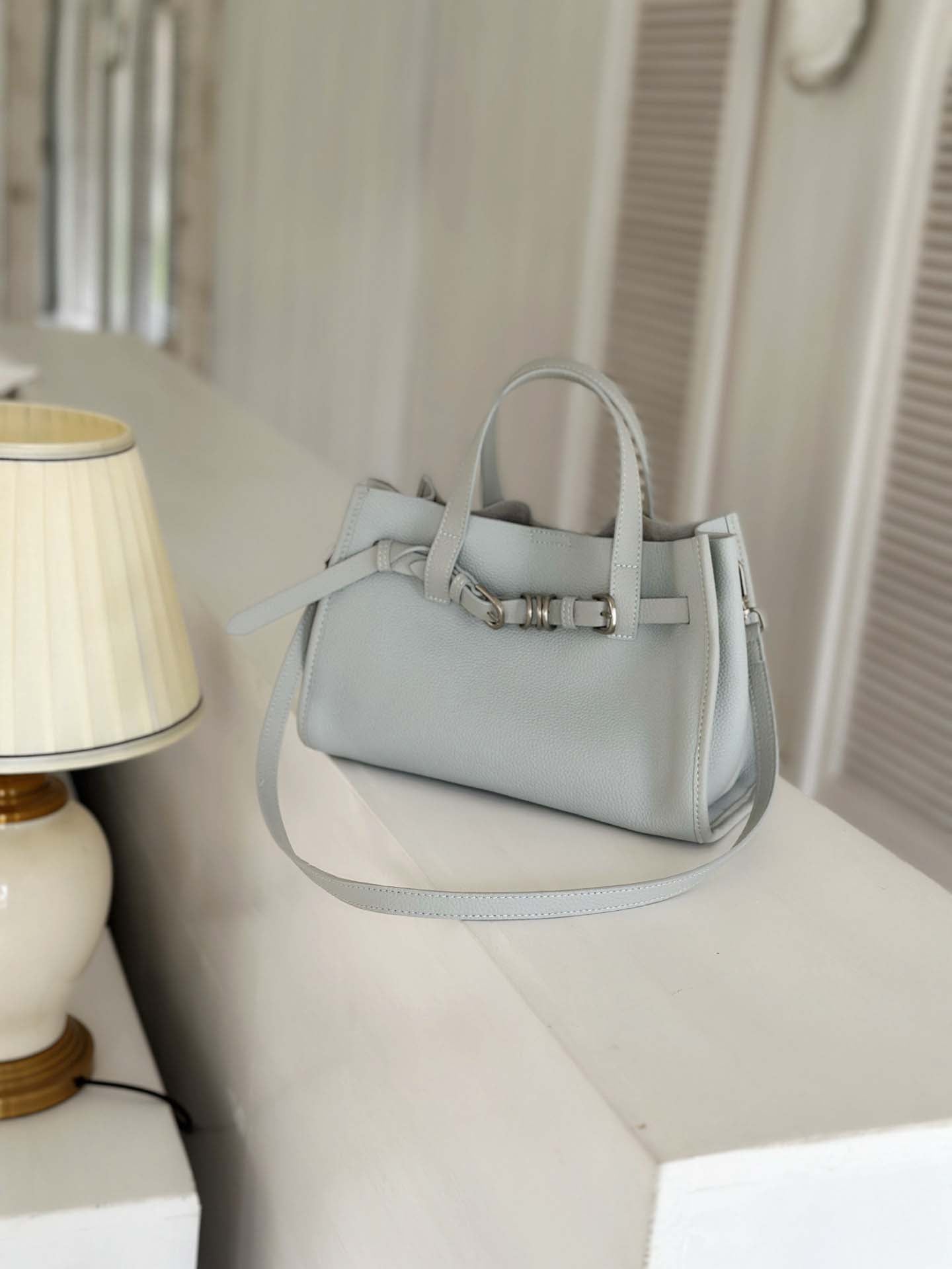 Togo Leather Tote Bag Minimalist Handbag Crossbody Bag