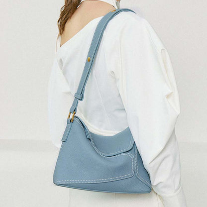 Genuine Leather Geometric Crossbody Bag for Woman