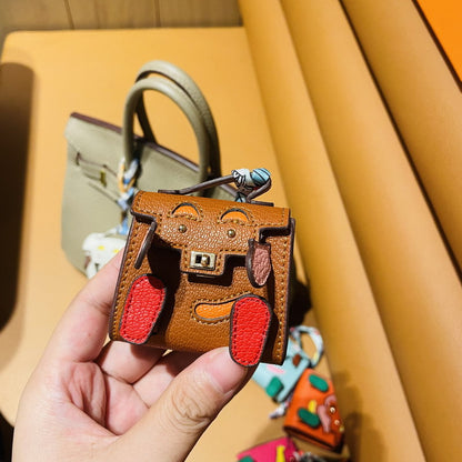 Micro Quelle Idole Bag Charm Vegan Leather Earphone Storage Bag for AirPods