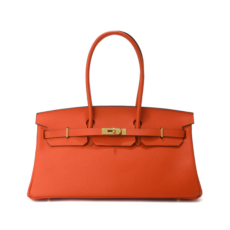 Top Grain Leather Inspired JPG Berkin Long Handle Shoulder Bag 40cm