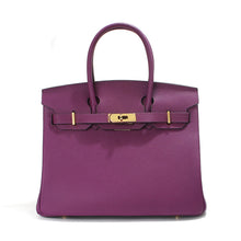Load image into Gallery viewer, Inspired Mini Berkin 20 Handbag Top Grain Leather Purse Golden Hardware
