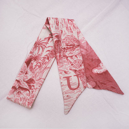 26 Letters Silk Scarf for Berkin Kelli Lindi Bag Charm | Women's Scarves and Silk Accessories - 2 Pcs