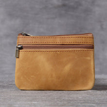 画像をギャラリービューアに読み込む, Crazy Horse Leather Small Zip Wallet
