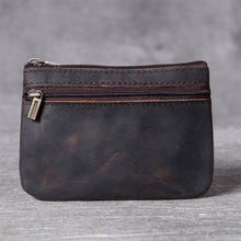 画像をギャラリービューアに読み込む, Crazy Horse Leather Small Zip Wallet
