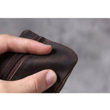 画像をギャラリービューアに読み込む, Crazy Horse Leather Small Zip Wallet
