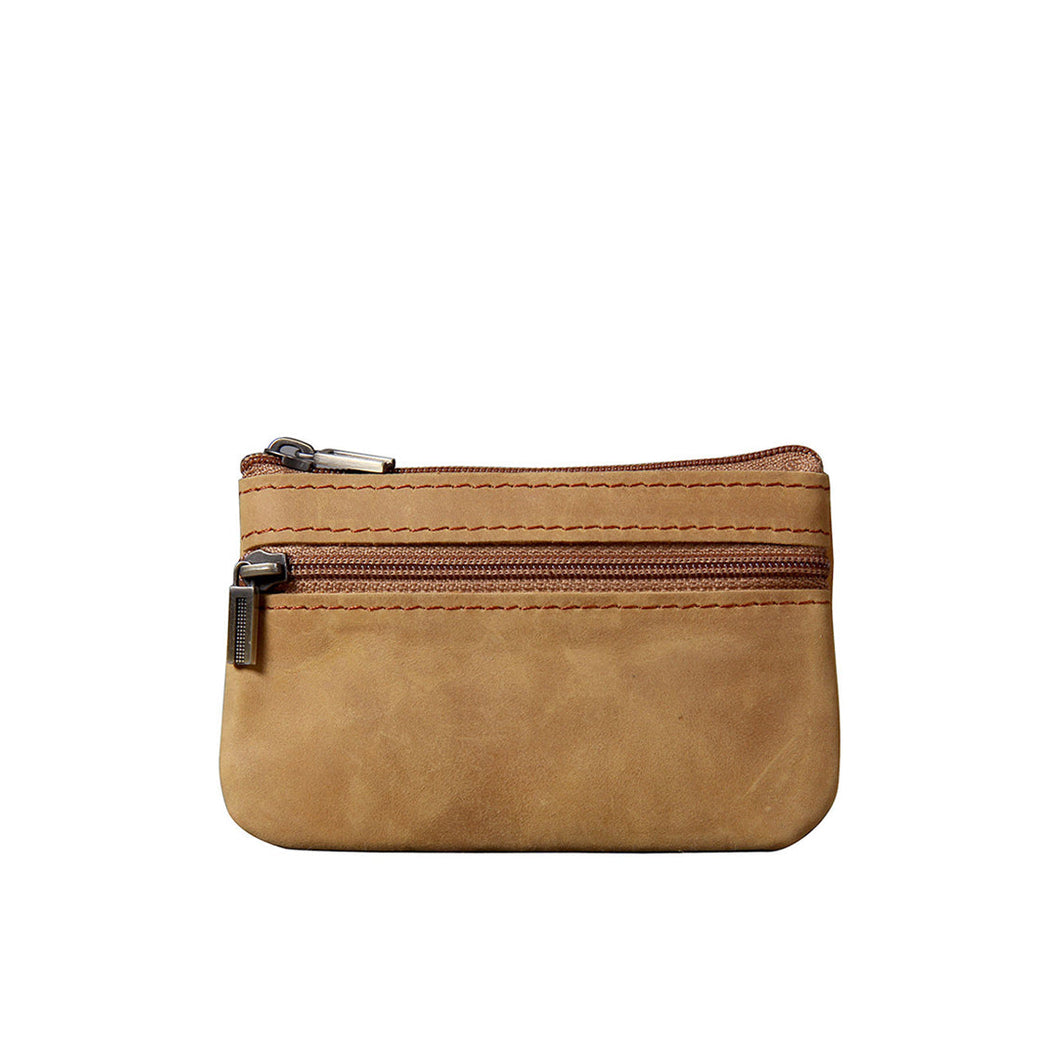 Crazy Horse Leather Small Zip Wallet