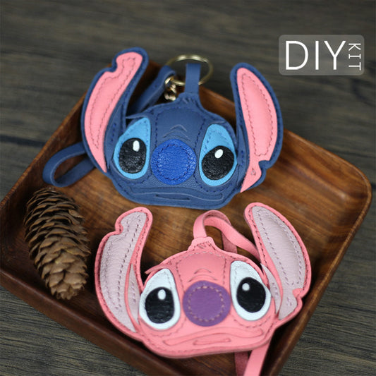 HANDSEWGIFT Leather Stitch & Angel Keychain DIY Kit