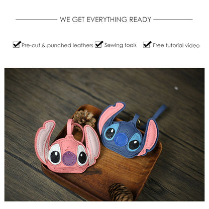 HANDSEWGIFT Leather Stitch & Angel Keychain DIY Kit