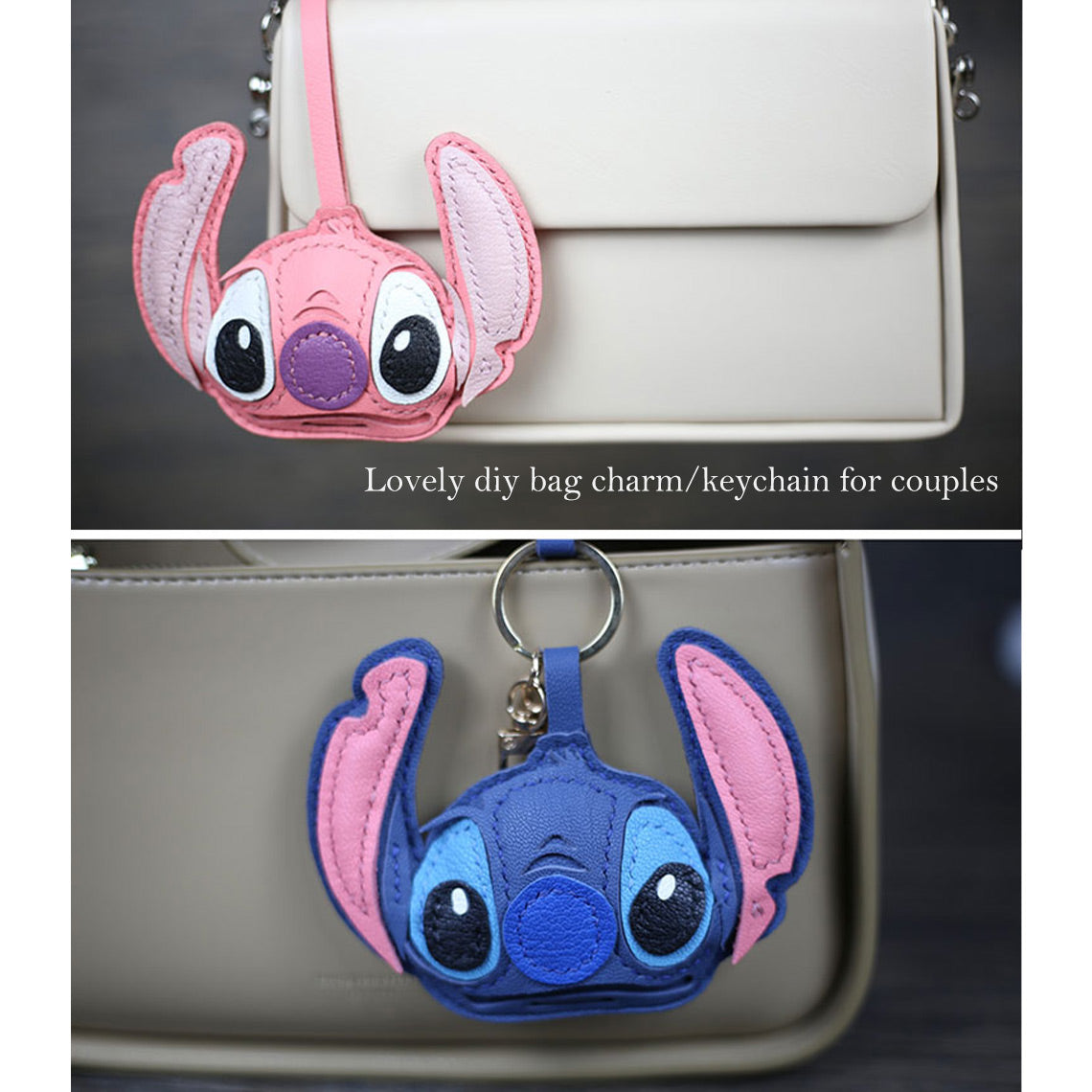 HANDSEWGIFT Leather Stitch & Angel Keychain DIY Kit