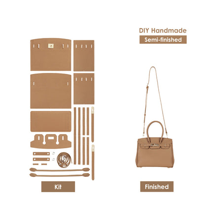 HANDSEWGIFT Top Grain Leather Platinum Bag DIY Kit