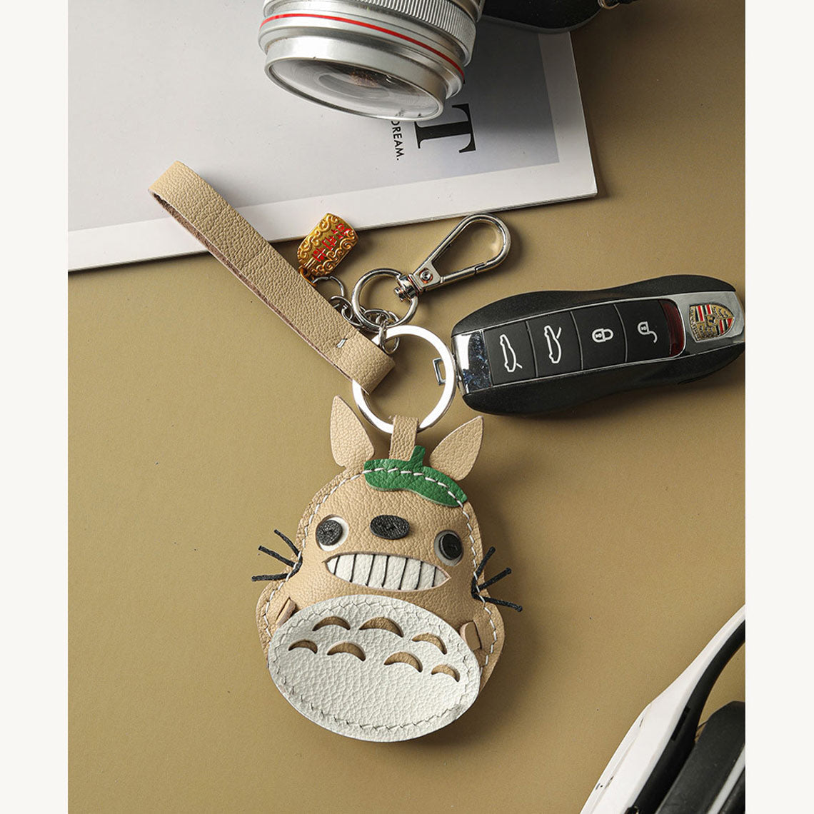 Car Key Pendant | Anime Totoro Leather Keychain