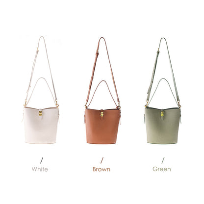 HANDSEWGIFT Leather Simple Bucket Crossbody Bag DIY Kit