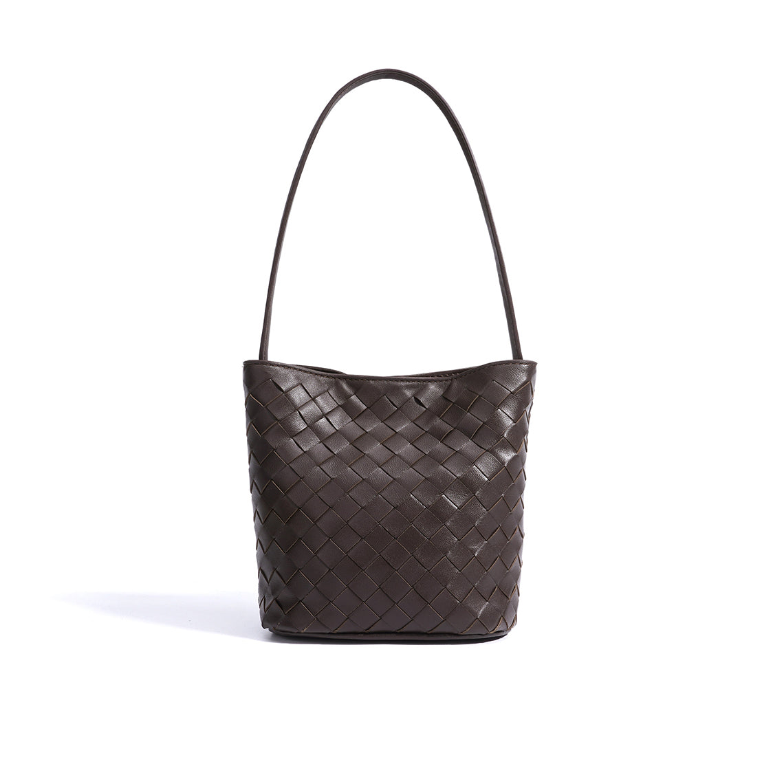 Sheep Leather Small Woven Tote Bag