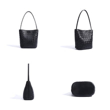 Load image into Gallery viewer, Sheep Leather Small Woven Tote Bag
