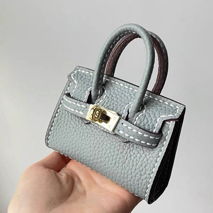 Inspired Mini Birkin Bag Charm | Luxury Leather Bag Charm Bag Accessories Handbag Pendant - POPSEWING®
