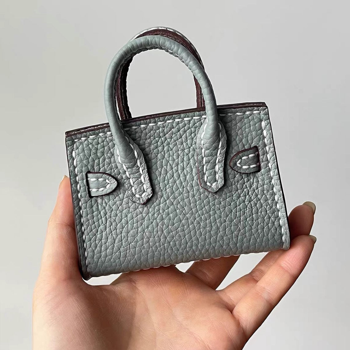Inspired Mini Birkin Bag Charm | Luxury Leather Bag Charm Bag Accessories Handbag Pendant - POPSEWING®