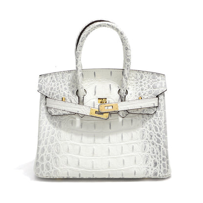 Crocodile Embossed Leather Trendy 30cm Bag | Presale