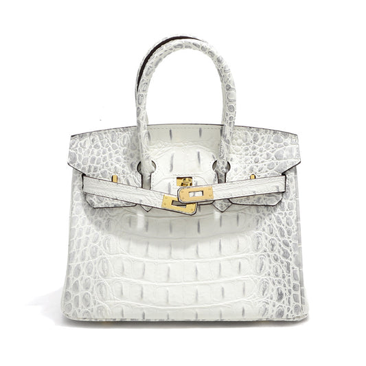 Crocodile Embossed Leather Trendy 30cm Bag | Presale