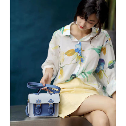 HANDSEWGIFT Leather Small Satchel Bag DIY Kit