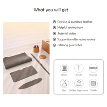 画像をギャラリービューアに読み込む, Leather Pouch Bag Making Kit with Tutorial Video | Beginner Leather Projects - POPSEWING™
