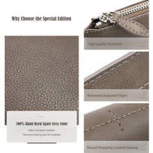 画像をギャラリービューアに読み込む, Mens Full Grain Leather Clutch Bag Details - POPSEWING™
