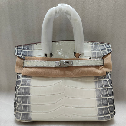 Crocodile Pattern Glossy Leather Handbags for Woman