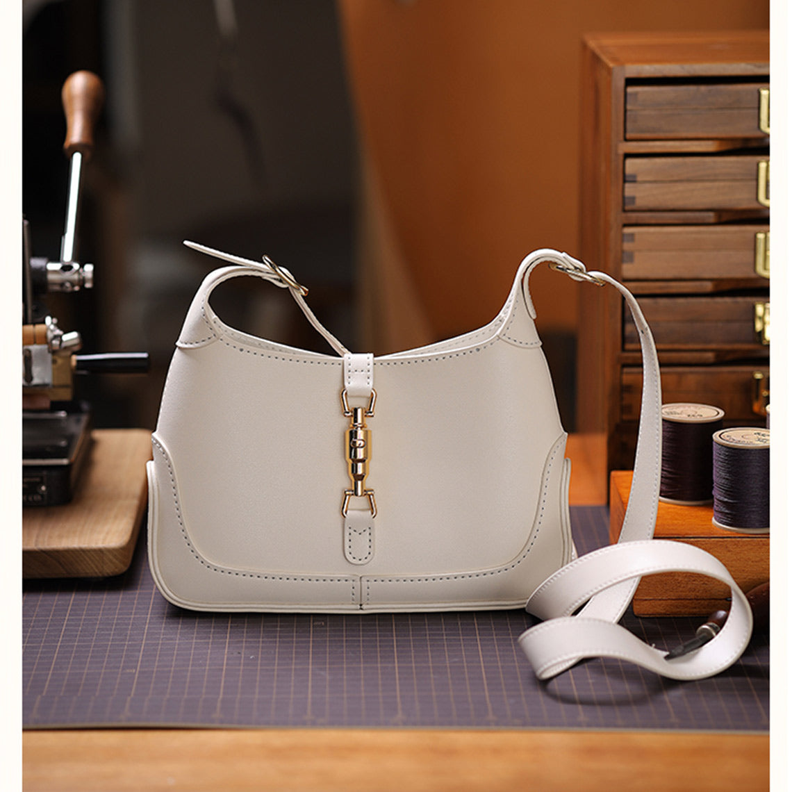 HANDSEWGIFT Leather Jackie Shoulder Bag DIY Kit